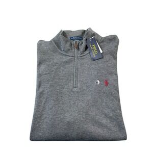 Polo Ralph Lauren Gray Pony Logo Estate Rib Men's Pullover Size 2XL NWT